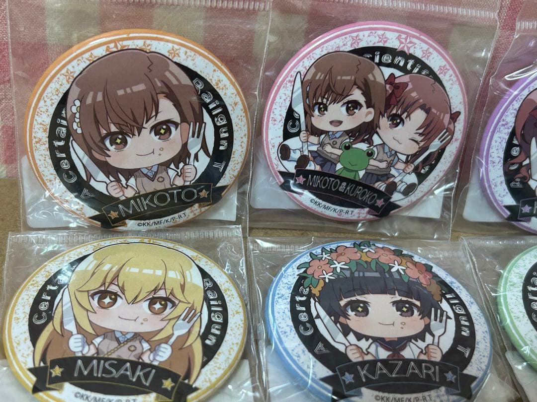未開封　とある科学の超電磁砲　ごちきゃら　缶バッジ　6個セット