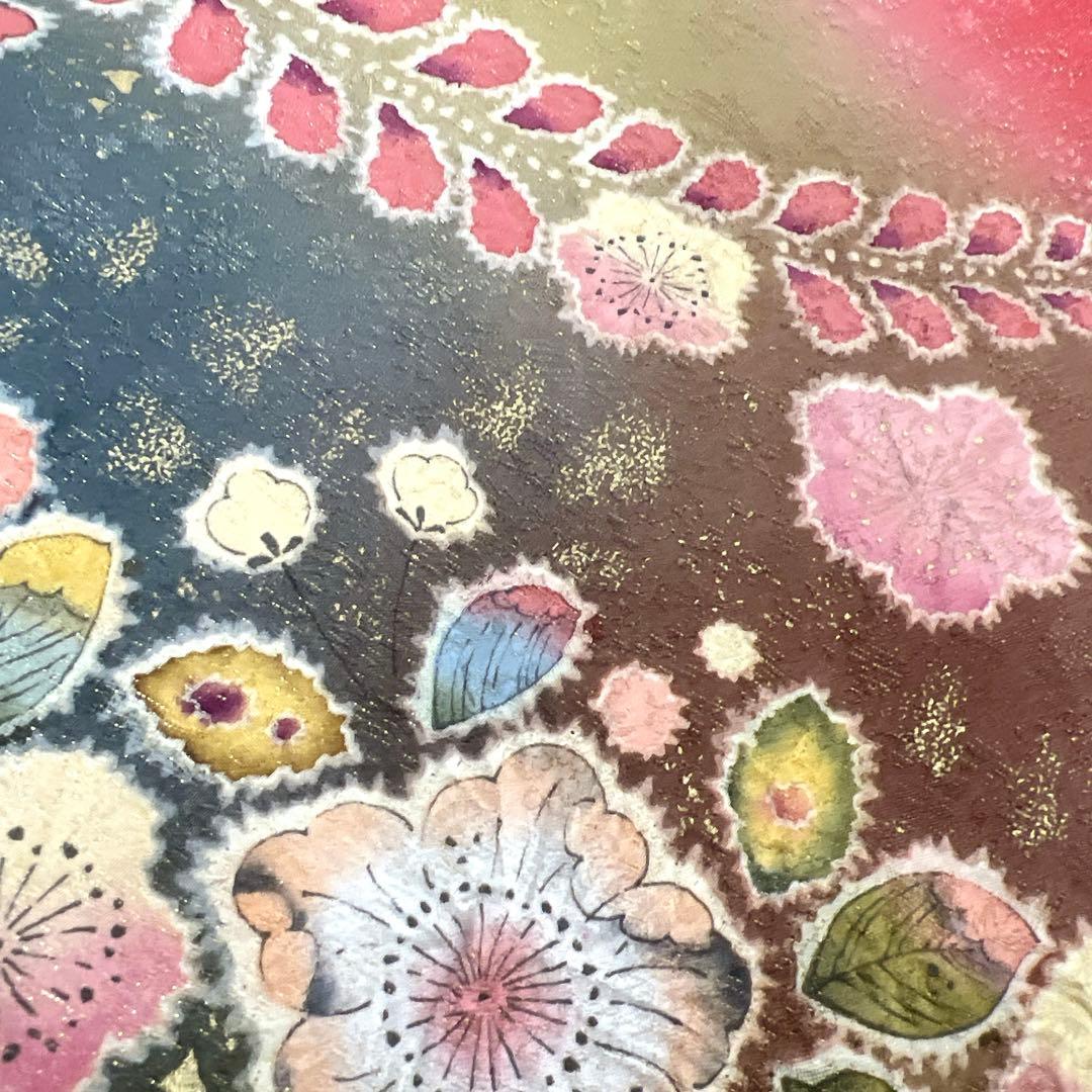 徳永憲峰　桐屋翠山工房　金通し　辻ヶ花模様　振袖　成人式 着物 032a p