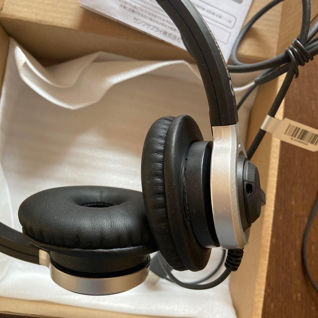 サンワサプライ ノイズキャンセリングマイク付きUSBヘッドセット(両耳タイプ)