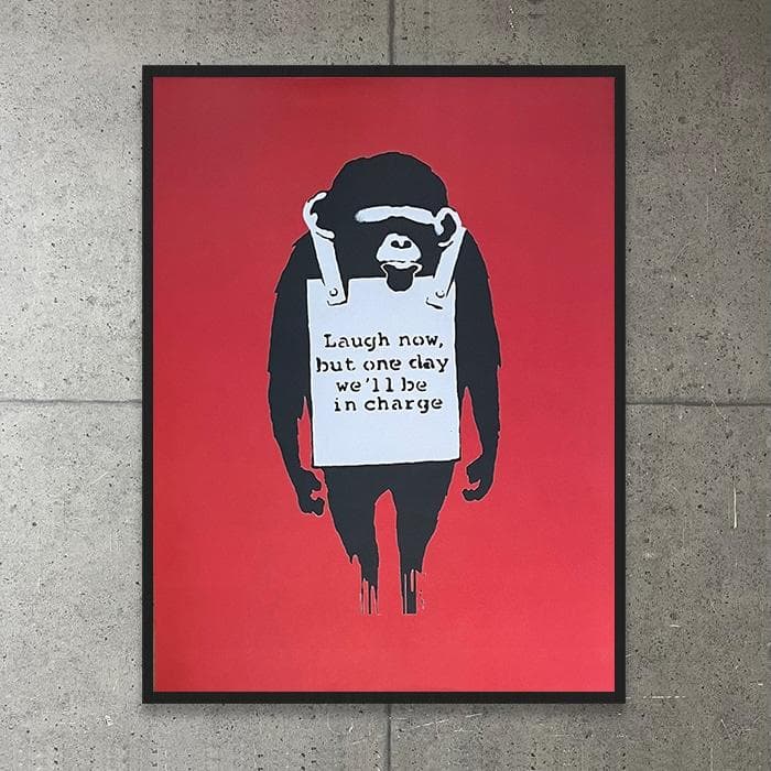 額装品/Laugh now/バンクシー/アート/インテリア/貴重