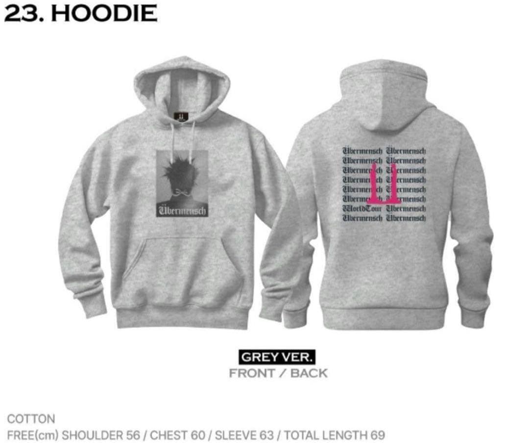 【G-DRAGON】 UBERMENSCH HOODIE グレー