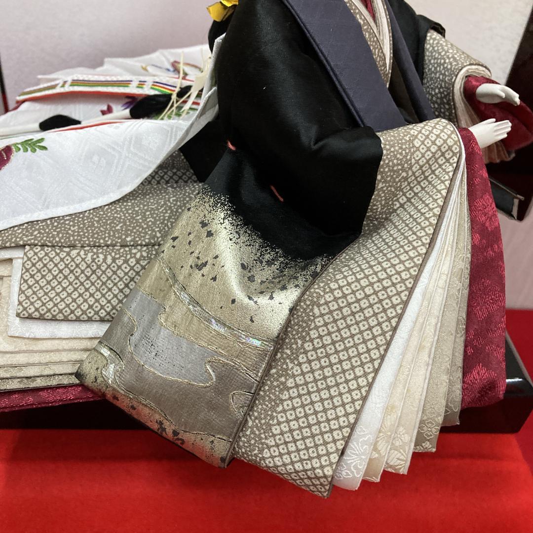 E14ひな人形　訳あり特価　お洒落な黒地の衣装 小十番親王のみ　親王飾り