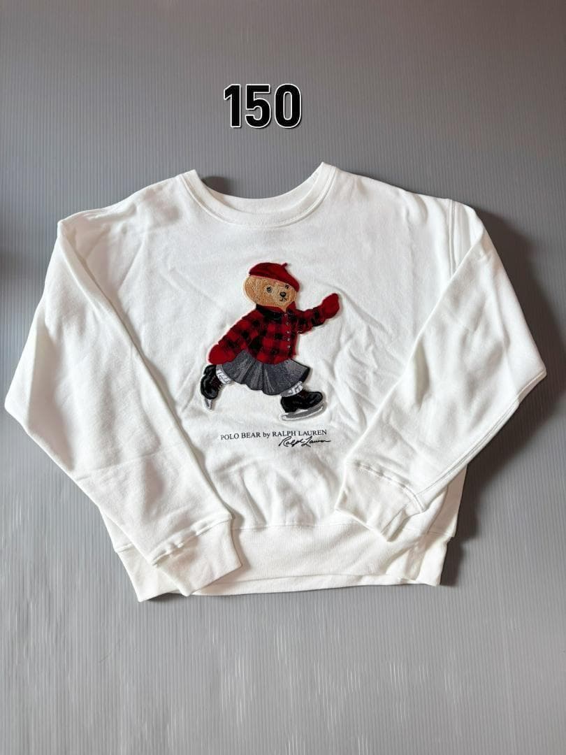 残り2枚日本未入荷ガールズL150新作新品ラルフローレンポロベアトレーナー