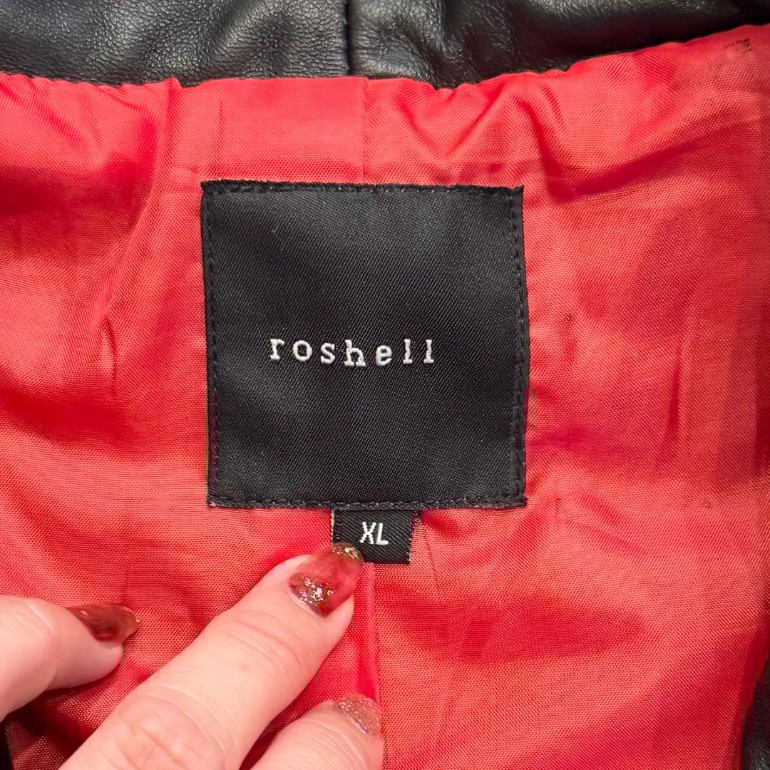 roshell 本革 レザージャケット XL ブラック ライダース ブルゾン