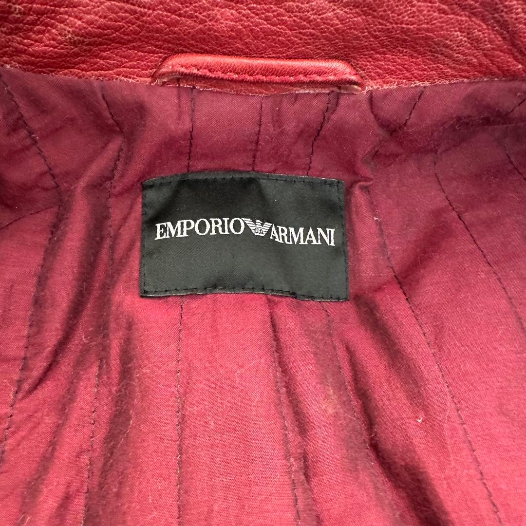 エンポリオアルマーニ　EMPOLIO ARMANI ライダースジャケット　本革