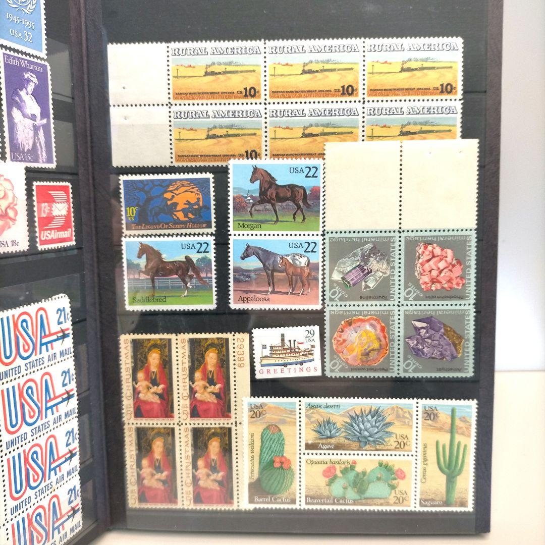 2358 外国切手 アメリカ 切手コレクション大量16ぺ一ジ分全て未使用まとめ