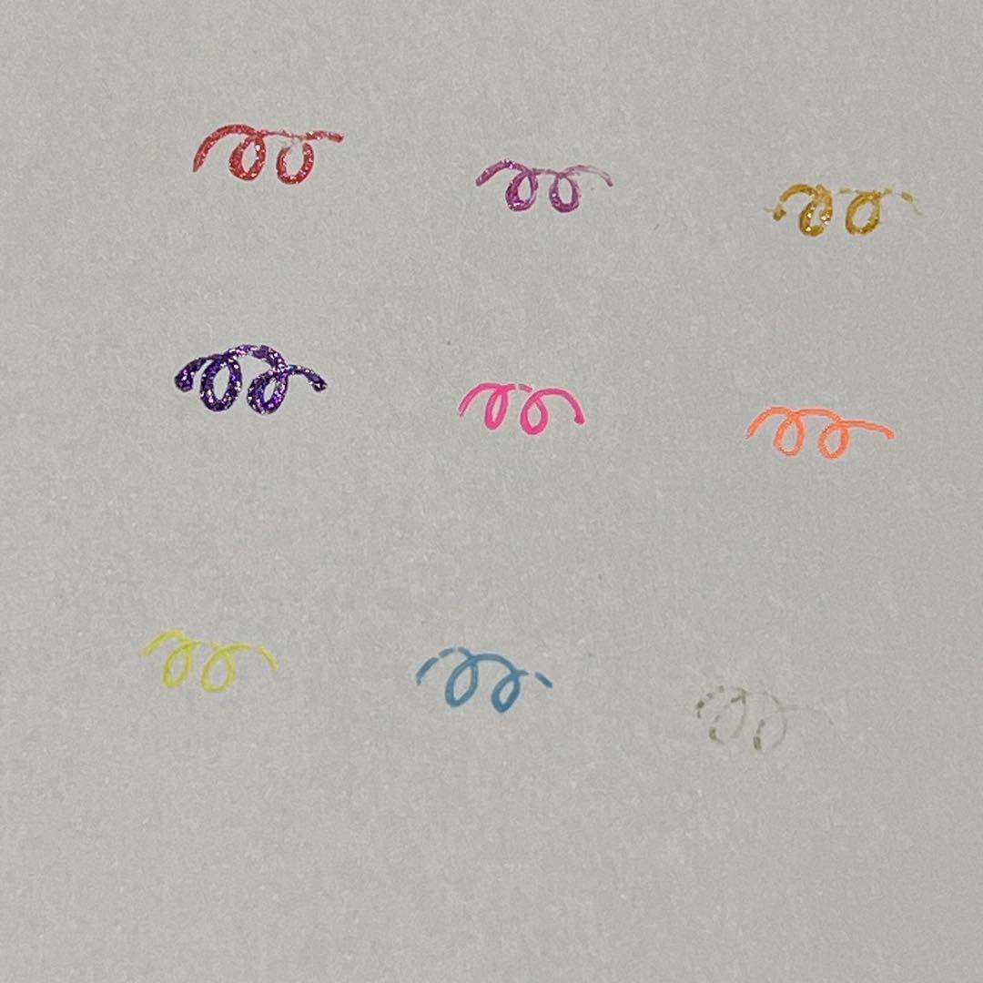 ハローキティ マスコット付き カラーペン ラメペン 蛍光ペン 9本セット 激レア