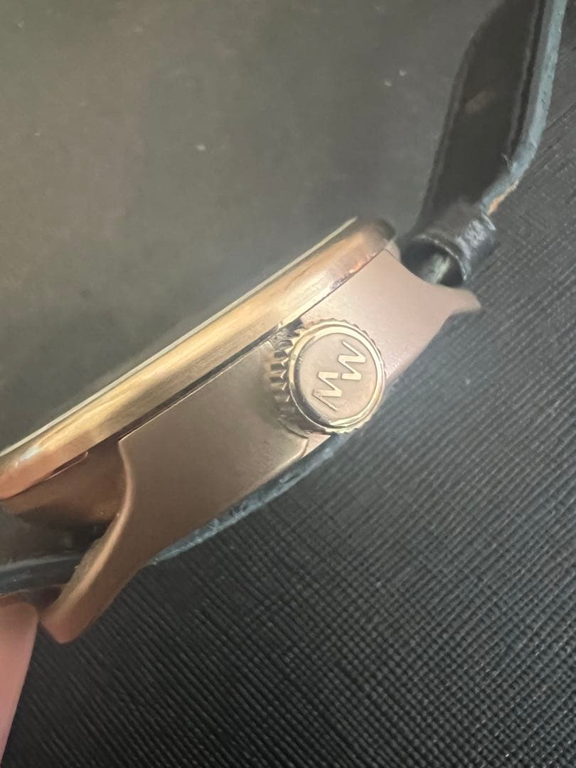 MASTER WORKS 自動巻き時計 ネイビー　 機械式腕時計