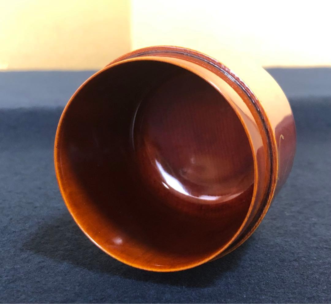 《R》春慶塗 雪吹 松唐草蒔絵 棗 塗師 聡春 共箱　260114き3