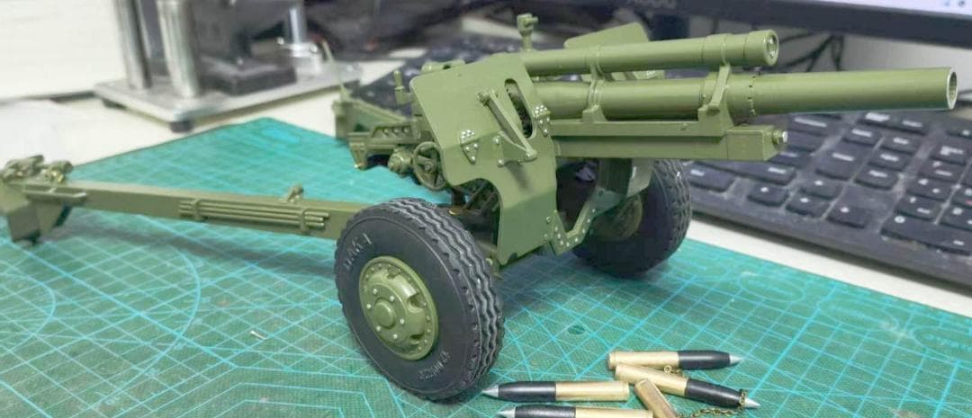 1/16スケー米105ｍｍ榴弾砲模型　１/16スケール　手作　新品