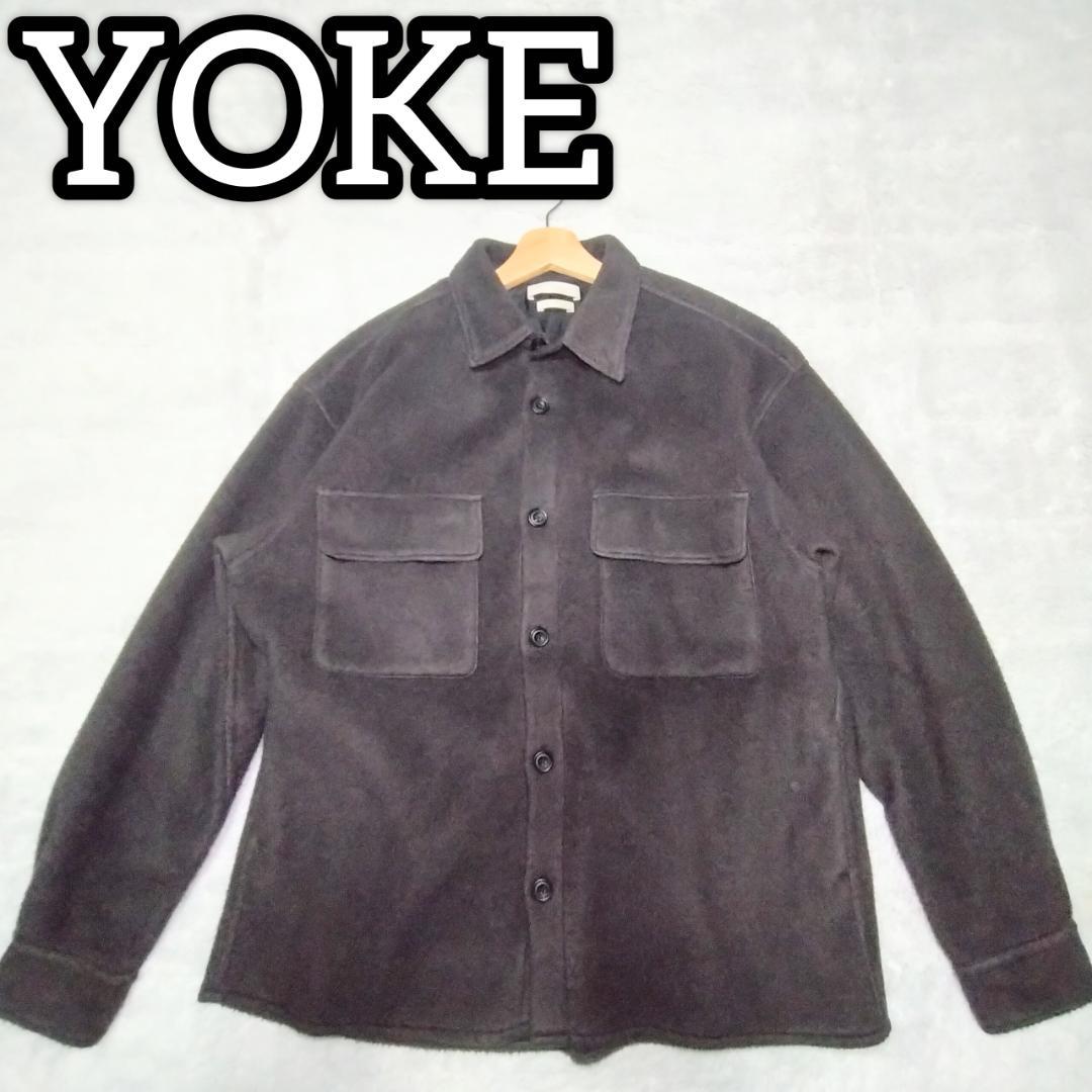YOKEヨーク　フリースシャツ　黒　２サイズ　ふわふわ　日本製 YK22AW