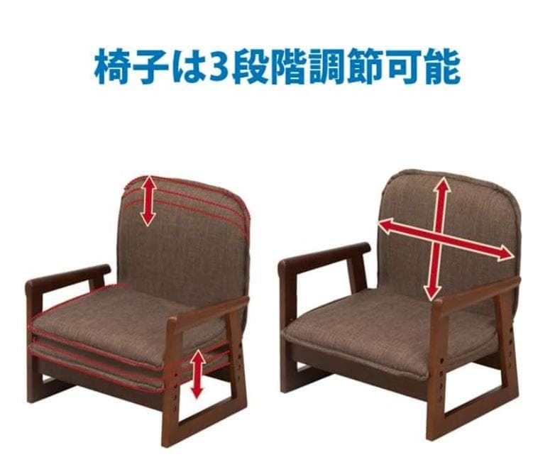 【アウトレット】おひとり様コタツ ブラウン 3点セット (炬燵・椅子・布団)