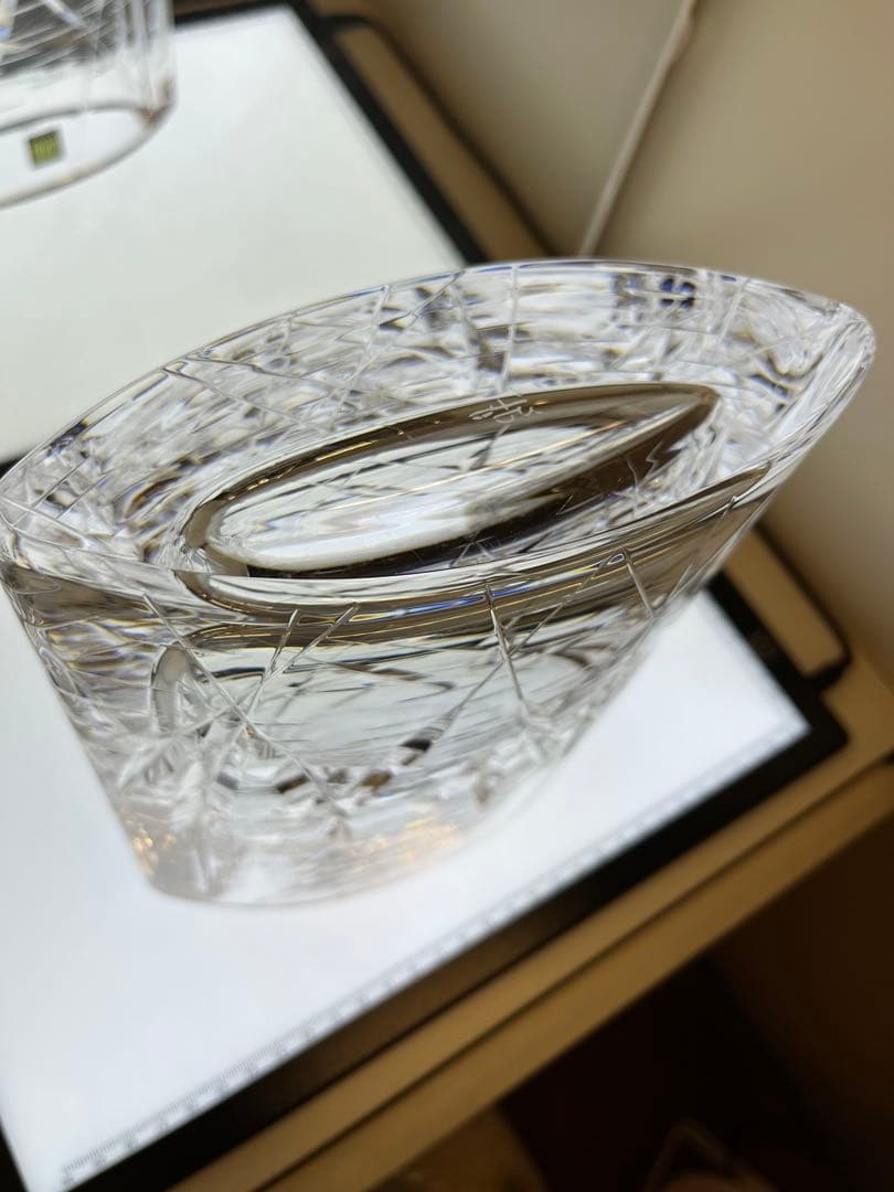 HOYA クリスタル　佐々文夫　最高級　花瓶　フラワーベース　工芸品　中古品