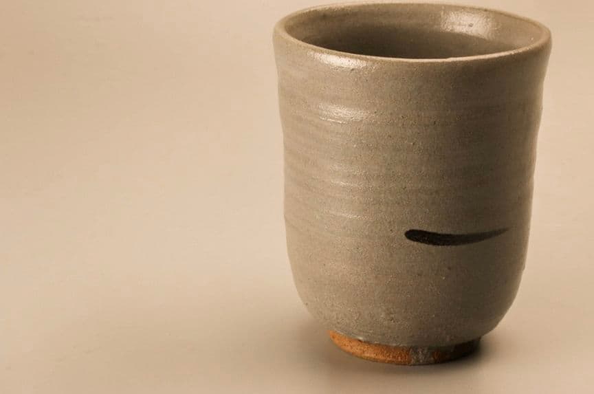 西岡小十 唐津焼 湯呑 絵唐津湯呑茶碗 共箱 共布 栞 本物保証