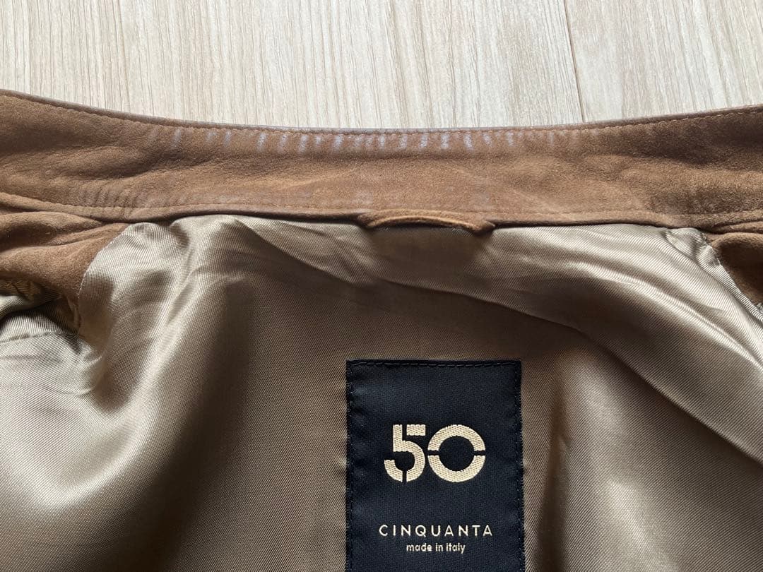 美品 CINQUANTA チンクアンタ スエード スウェード シングルライダース