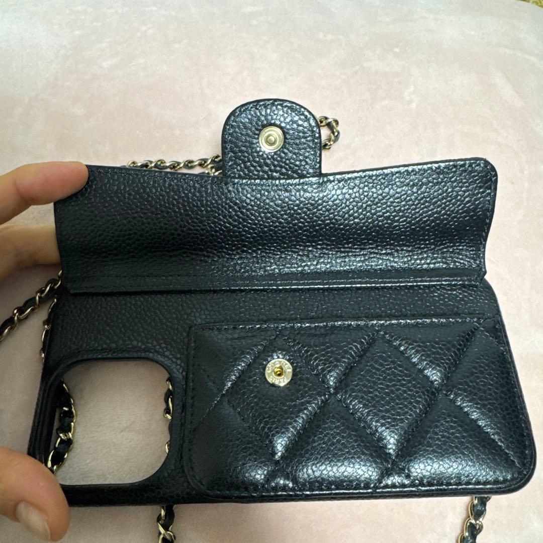 Chanel キルティングレザー iPhoneケース
