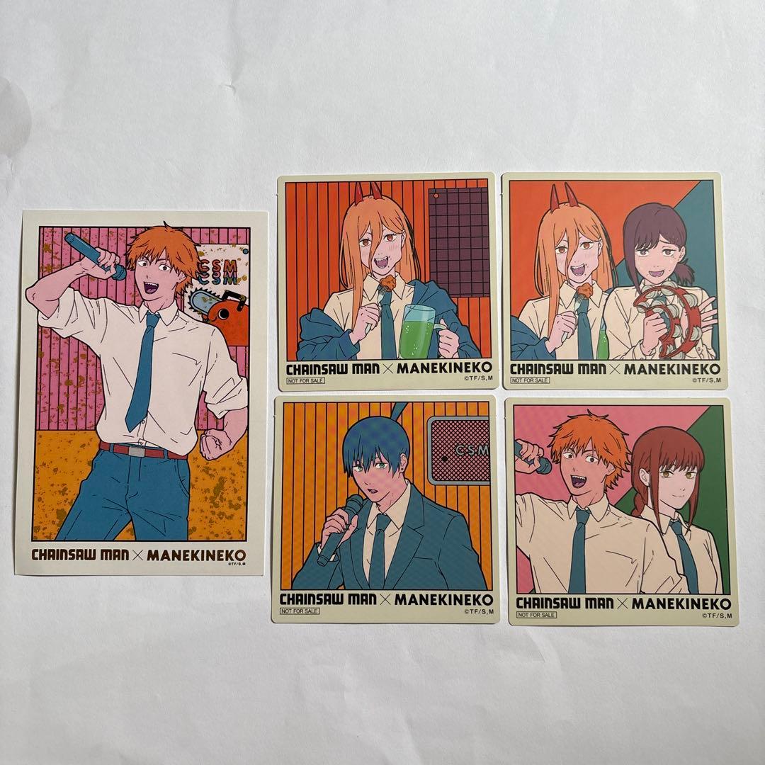 チェンソーマン　まねきねこ　コースター　5点セット