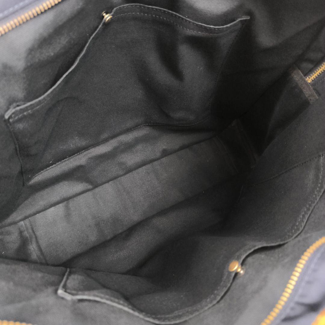 ✨極美品✨ フェリージ ブリーフケース ナイロン レザー 紺茶 B4可 1845