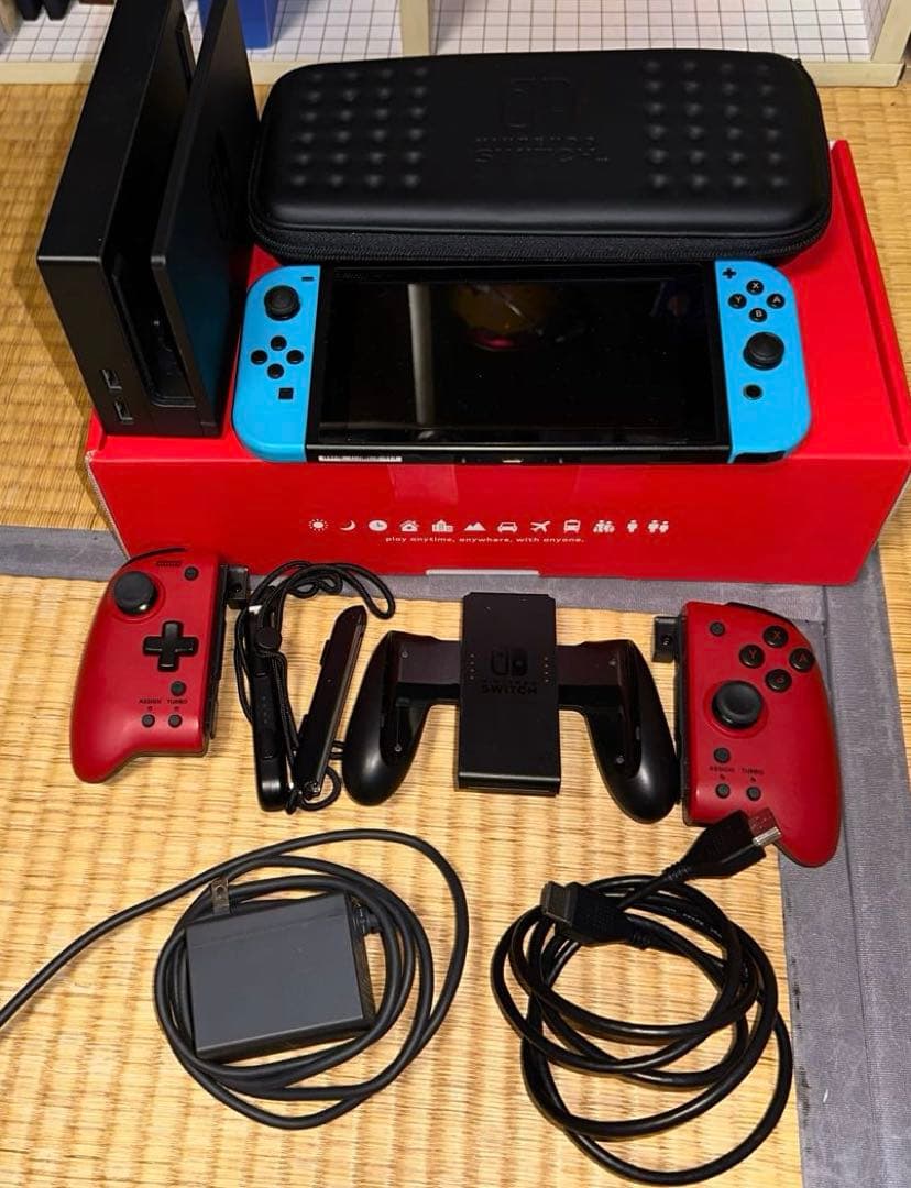 Switch本体一式 グリップコントローラ&512GBSDカード付きでお買い得！