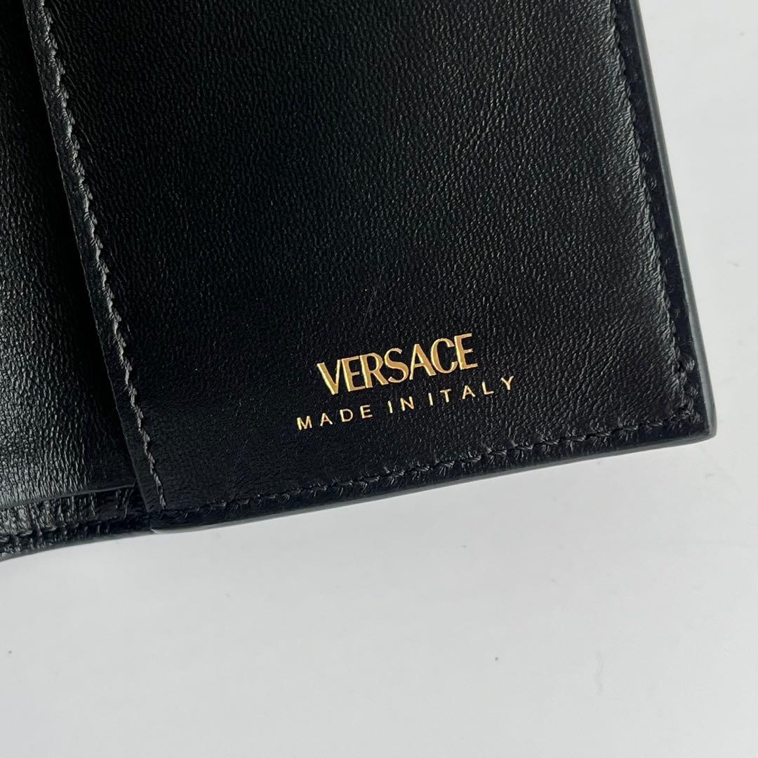 ✨未使用保管✨　VERSACE 折り財布　財布　メデューサ　黒　レザー