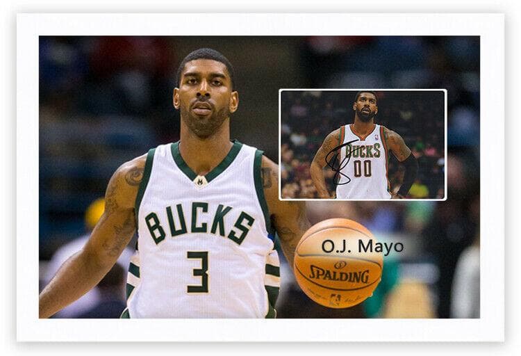 直筆サイン入り写真 O・J・メイヨ ミルウォーキー・バックス SA鑑定済