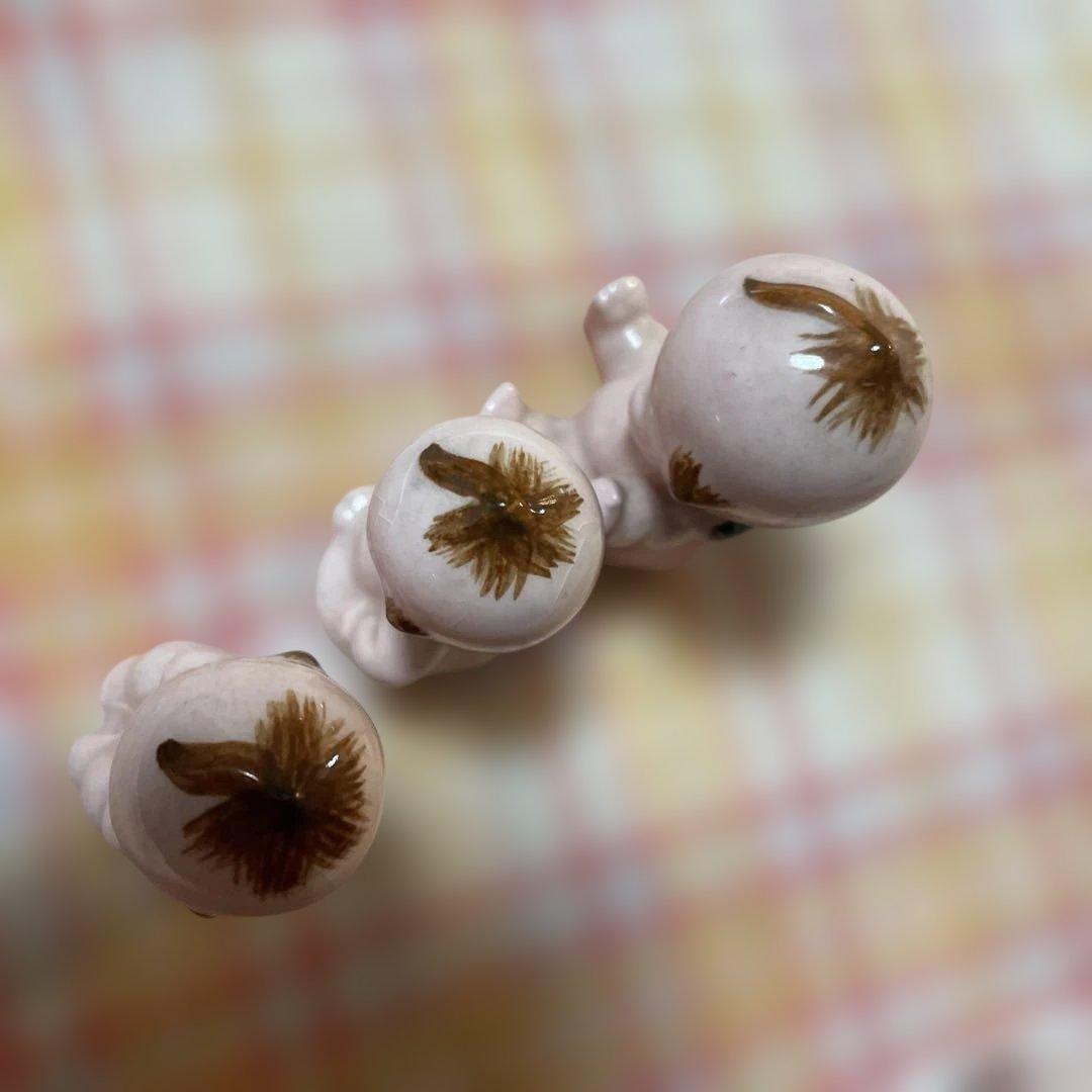 キューピー　お相撲　相撲　昭和レトロ　昭和　レトロ　ヴィンテージ 陶器 置物