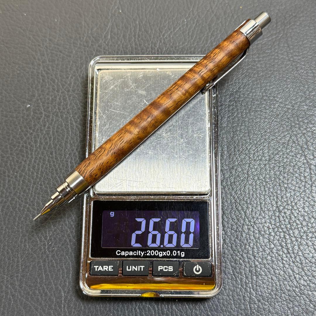 159ハワイアンコアカーリー　木製シャーペン　最強低重心　ステンレス　濃いめ