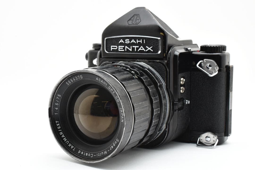 【動作品】Pentax 67後期ミラーアップ付 ボディ＋75mm F4.5おまけ
