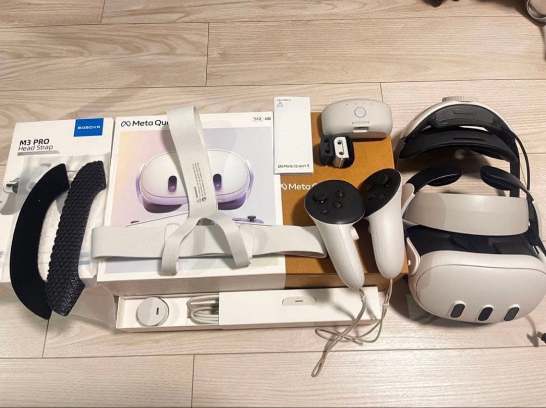  Quest 3 512GB(バッテリー、ヘッドストラップ付き)