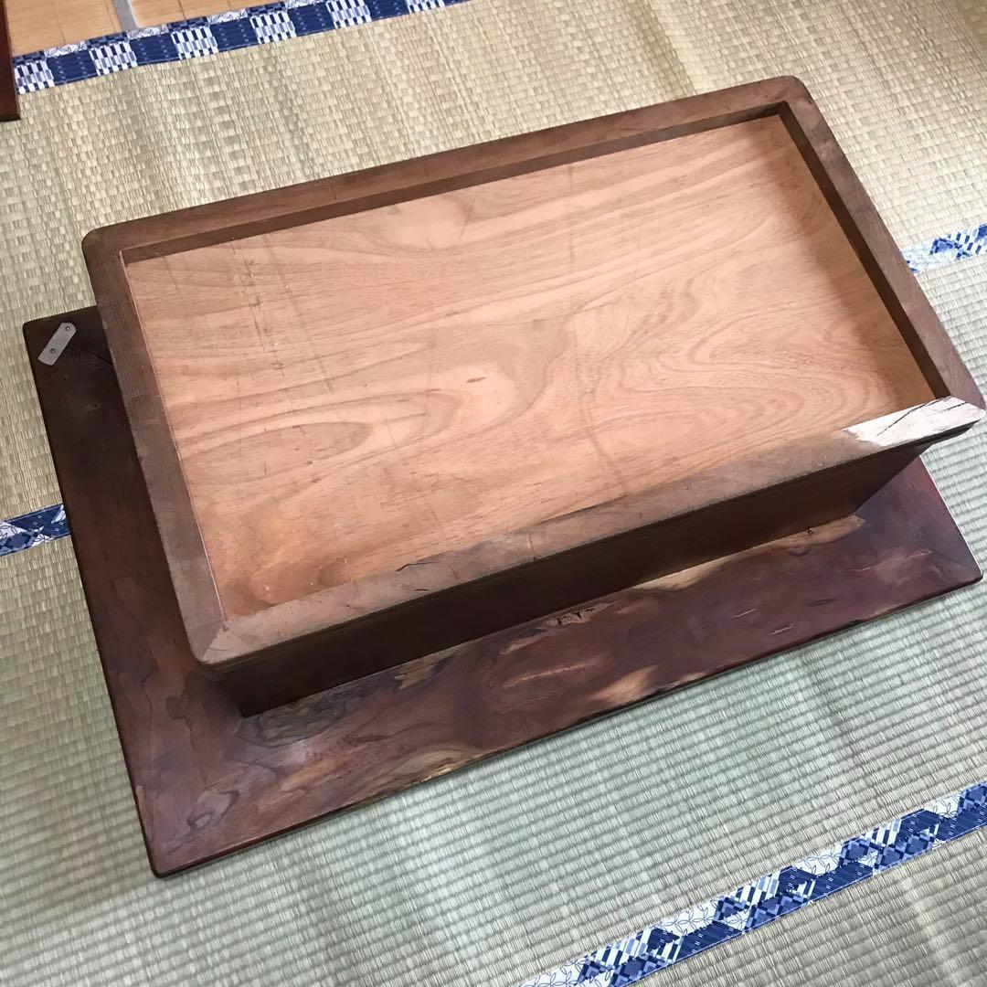 希少レア❀火鉢 卓上 テーブル ちゃぶ台 机 木製 銅板 民芸家具 五徳 天然木