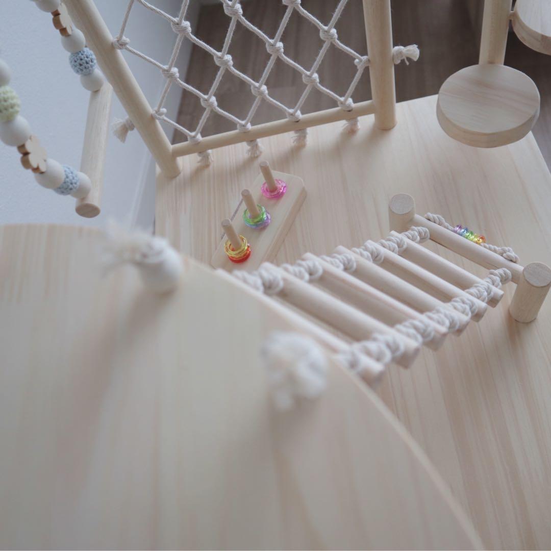 ことりのおおきなあそびば　インコ　バードジム　バードアスレチック　ブランコ