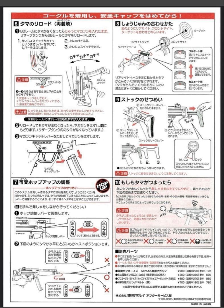美品　東京マルイ カスタム品　H&K MP5A5 電動ガン　金属ピニオンギア