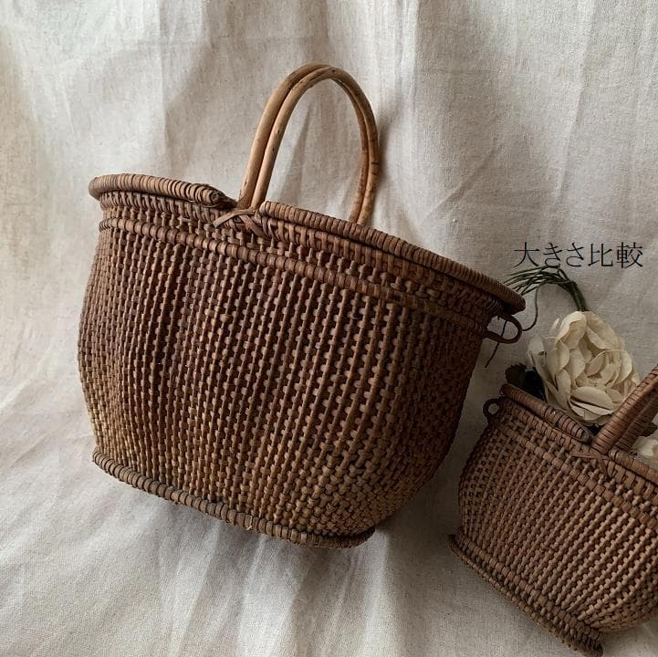 フランスアンティーク　バスケット　プッペンパニエ　大きなかご　ディスプレイ