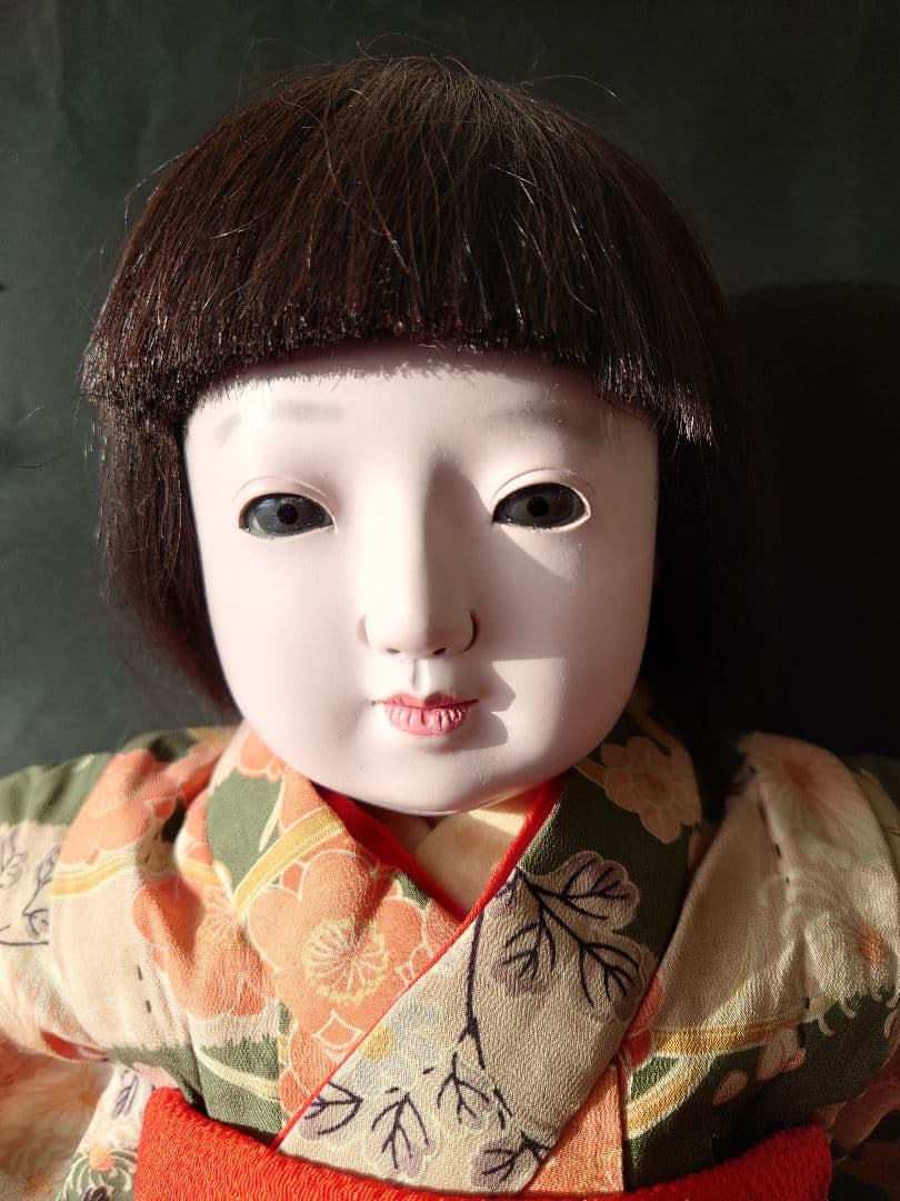 大正期　光龍斎　人毛張替え+修復　15号52cm お着物お任せ　お人形だけでも可