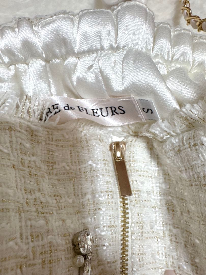 ローブドフルール キャバドレス ホワイト Sサイズ