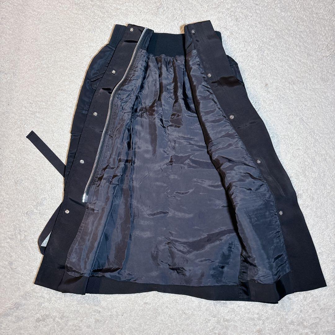 sacai サカイNylon Twill Skirt ナイロンツイルスカート　黒