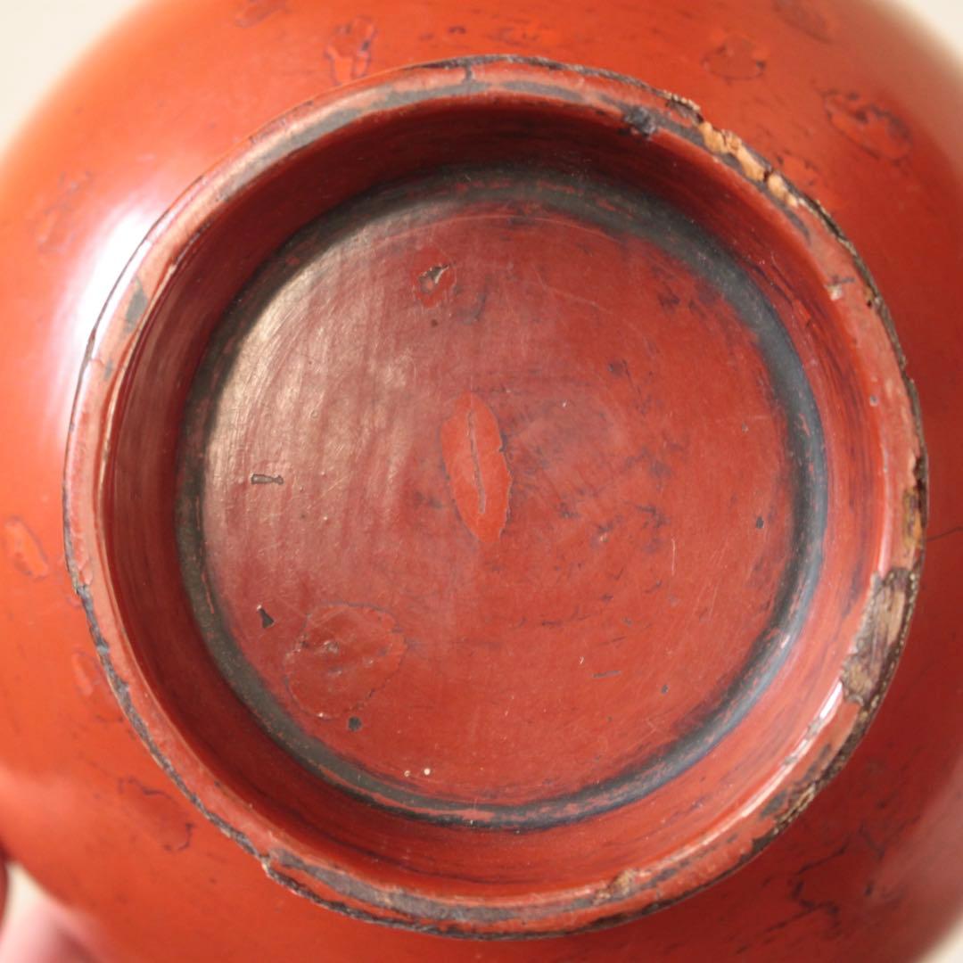 朱塗り 浄法寺塗 椀 古道具 アンティーク 古い 漆器 古い椀
