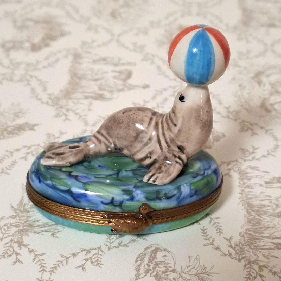 ★曲芸‼★アシカ リモージュボックス