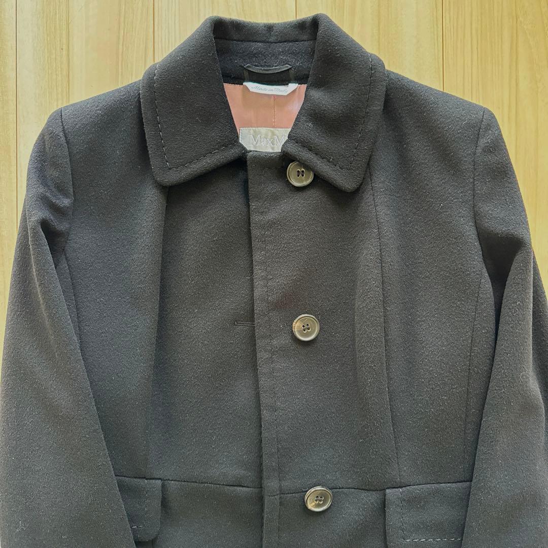 未使用に近いマックスマーラMAXMARA ウールコート　ブラック