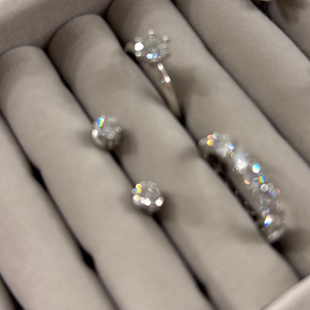 PT900 天然ダイヤモンド 0.4カラット ピアス PT900キャッチ 付き