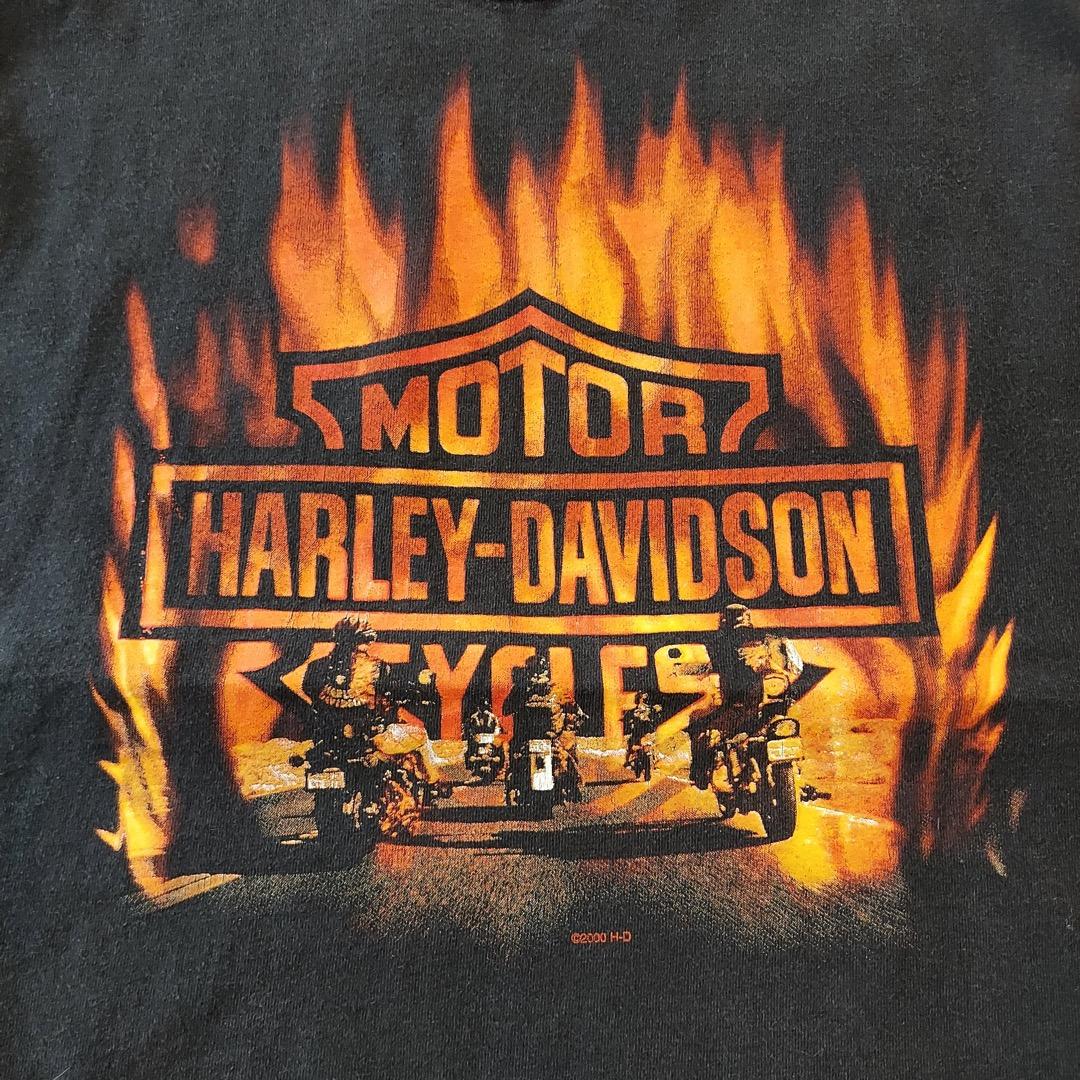 ハーレーダビッドソン ノースリーブTシャツ 00s USA製 L 黒 14742