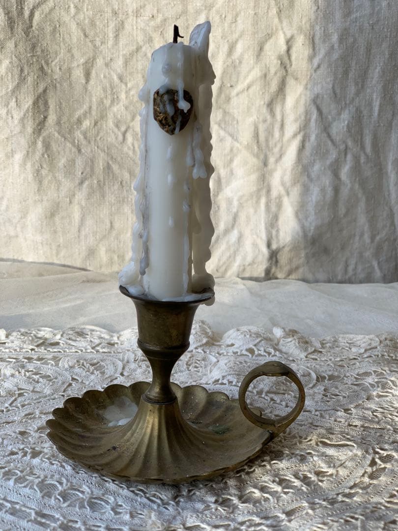 フランスアンティーク 真鍮 蝋台 キャンドルスタンド
