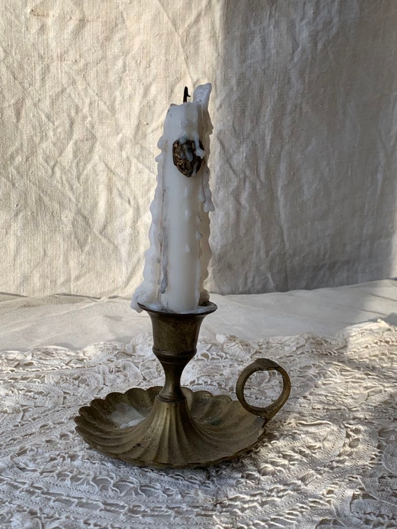 フランスアンティーク 真鍮 蝋台 キャンドルスタンド