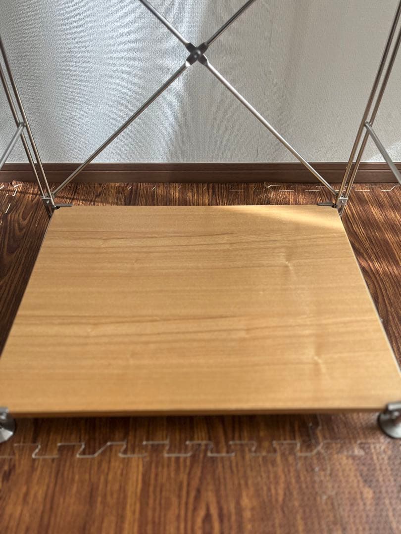 ハイツタナカ　無印良品　ステンレスユニットシェルフ オーク材　木製棚板