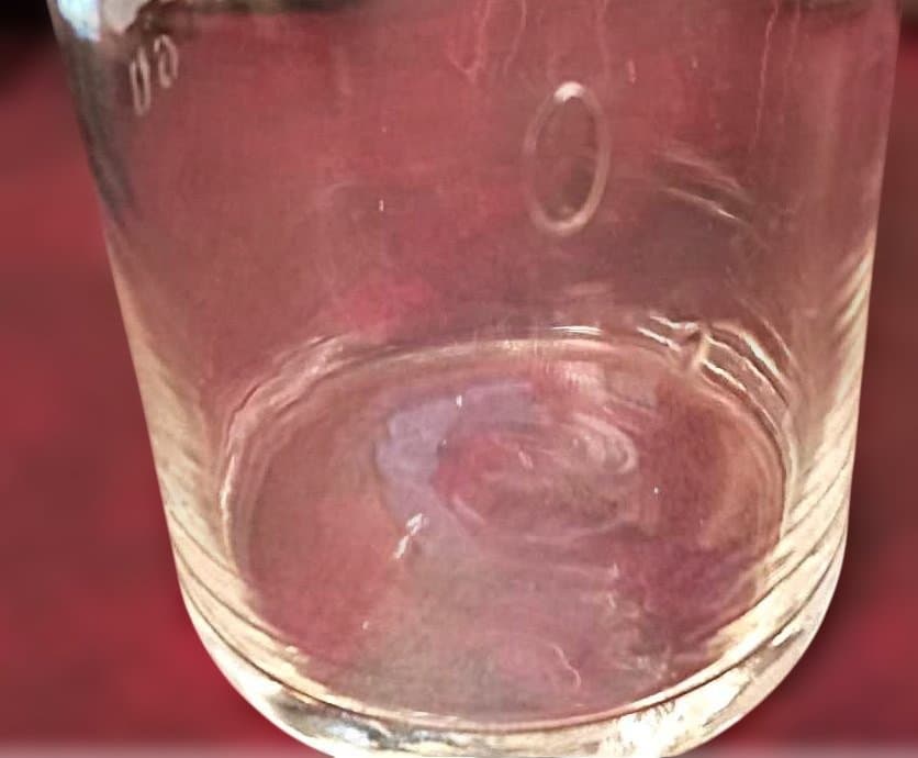 昭和レトロ 吹きガラス製 気泡有り 刻印入り 理化学硝子瓶 7本セット・美品