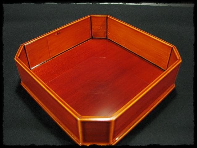 春慶 縁高 成田流 飛騨春慶 塗師 谷 正利 縁高重 茶道具 菓子器 f201