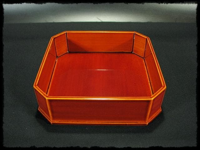 春慶 縁高 成田流 飛騨春慶 塗師 谷 正利 縁高重 茶道具 菓子器 f201