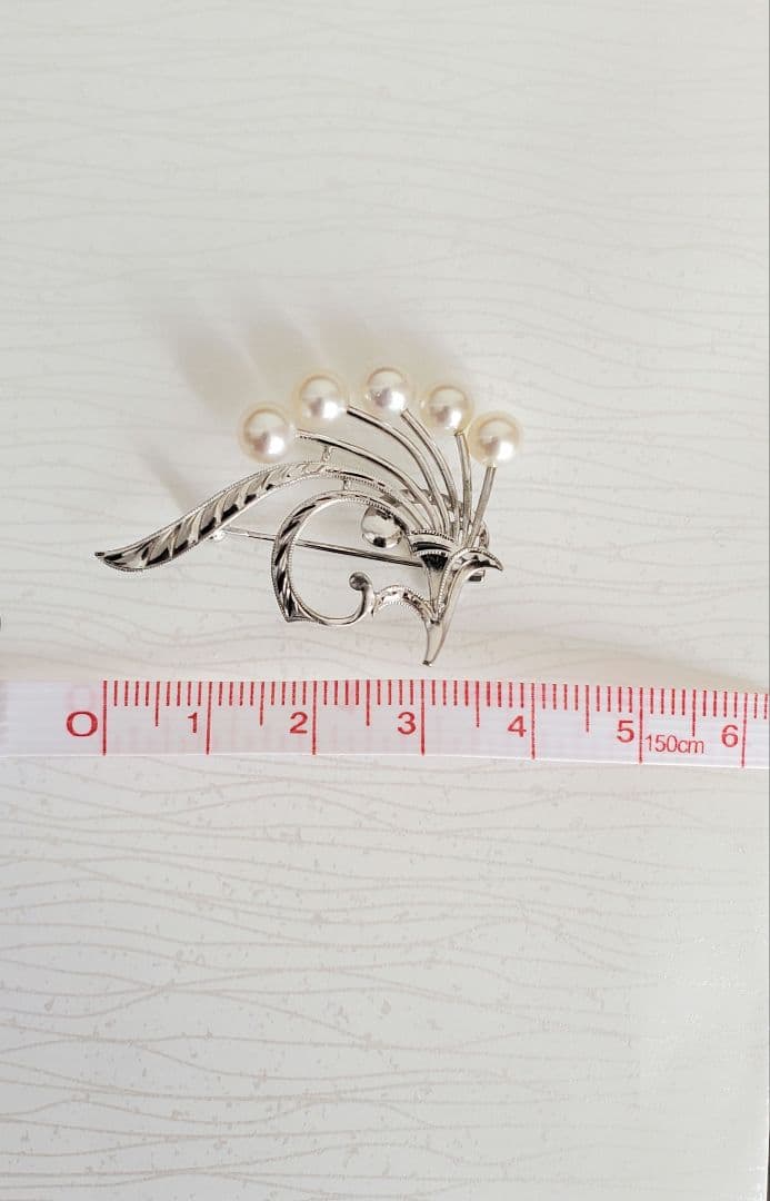 MIKIMOTO ミキモト　真珠　パール　ブローチ 5珠