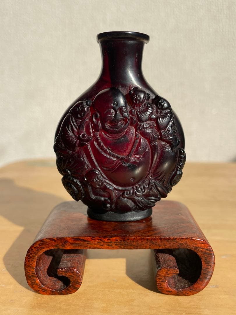 透ける　琥珀？ 珍しい小瓶　アンティーク　香水瓶　骨董品