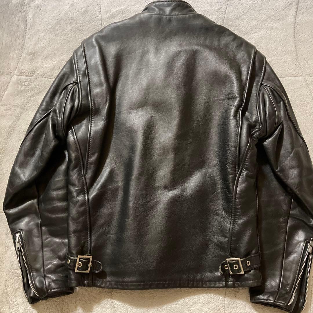 Schott 641 シングルライダース　 ボアライナー付 サイズ36ブラック